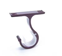 UBOHUZ Lot de 4 Supports for tringles à Rideaux, Crochets Suspension, Pinces Fixation Barre transversale, muraux, Rails Rangement, Support la Maison pour Tringles(Wine Red)