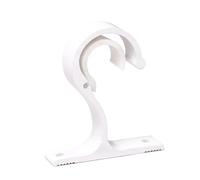 UBOHUZ Lot de 4 Supports for tringles à Rideaux, Crochets Suspension, Pinces Fixation Barre transversale, muraux, Rails Rangement, Support la Maison pour Tringles(White)