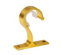 UBOHUZ Lot de 4 Supports for tringles à Rideaux, Crochets Suspension, Pinces Fixation Barre transversale, muraux, Rails Rangement, Support la Maison pour Tringles(Gold)