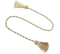 UBOHUZ Lot de 6 embrasses de Rideaux à Franges Faites à la Main, avec Boules suspendues, avec Boucle et Ruban adhésif pour Rideaux(Mix Green)