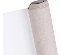 UBOHUZ Rouleau de Tissu Toile Peinture d'art mélange Lin Texture Lisse 60 cm Large, Rouleaux for l'huile pour Artistes(10m Long)