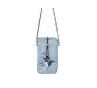 UBOHUZ Sac à bandoulière brodé Petit sac for téléphone for dîner vintage Pour Femme(Blue)