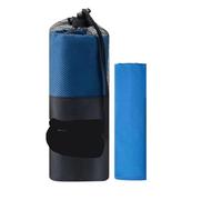 UBOHUZ Serviette de Yoga en Microfibre à séchage Rapide, antidérapante, évacuant l'humidité, idéale for Le Yoga Chaud et Le Power Yoga. pour Fitness(Blue)