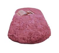UBOHUZ Tapis Ovale en Peluche Douce et Soyeuse, décoration de Maison, Salon, canapé, Table Basse, Tapis Sol, Chambre à Coucher, Coussin Balcon pour Chambre & Salon(Dark Pink,160x230CM(63x90in))
