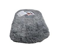 UBOHUZ Tapis Ovale en Peluche Douce et Soyeuse, décoration de Maison, Salon, canapé, Table Basse, Tapis Sol, Chambre à Coucher, Coussin Balcon pour Chambre & Salon(Gray Blue,160x230CM(63x90in))