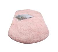 UBOHUZ Tapis Ovale en Peluche Douce et Soyeuse, décoration de Maison, Salon, canapé, Table Basse, Tapis Sol, Chambre à Coucher, Coussin Balcon pour Chambre & Salon(Pink,160x230CM(63x90in))