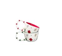 UBOHUZ Tasse à café de noël 350ML, 2 pièces, tasse en céramique pincée à la main, thé de l'après-midi d'hiver, lait irrégulier, grande poignée, verres d'eau pour d'anniversaire