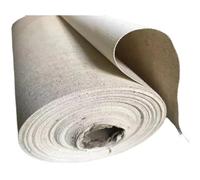 UBOHUZ Toile de Peinture à Texture Moyenne en mélange Lin 400 g/m², Rouleau 5 mètres Long pour Artistes(68cm Wide)