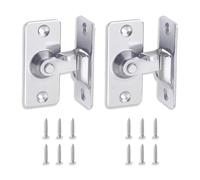 UBRAVE 2 Set 90° Loquet De Crochet A Porte Bascule,Verrou Portail À Bascule Boulon,90 Degrés Loquet De Porte De Verrouillage Coulissante,Convient À Une Variété De Portes Intérieures Et Extérieures