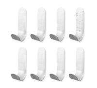 UBRAVE 8 Pièces Crochet Adhesif Mural, Accroche Torchon Cuisine,Crochet Adhesif Acier Inoxydable,Pour Accroche Salle De Bain, Cuisine, Plafond, Accrocher, Mural, Porte, Peignoirs -Argent