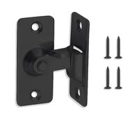 UBRAVE 90° Loquet De Crochet A Porte Bascule, Verrou Portail À Bascule Boulon, 90 Degrés Loquet De Porte De Verrouillage Coulissante,Convient À Une Variété De Portes Intérieures Et Extérieures-Noir