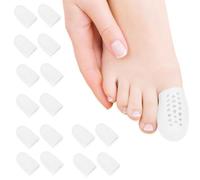 UBRAVE Protège Orteil en Gel, 16 Pièces Capuchons Orteils Tube Orteils silicone pour Gros Orteils, Protection Orteils soulage de douleur pour ongles incarnés, éviter les Ampoules Cors Callosités