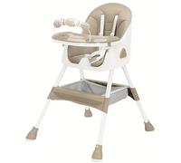 UBRAVOO Chaise Haute 3 en 1 Pour Bébé, chaise haute pliable et portable pour manger et jouer, chaise haute convertible avec assiette à dîner double couche et support à jouets