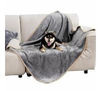 UBRAVOO Couverture imperméable grise en polaire douce pour chiens et chats, lavable en machine (taille M)