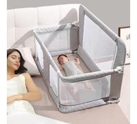 UBRAVOO Lit bébé pliable 3 en 1 avec fenêtre en maille respirante et visible, housse lavable en tissu élastique, berceau co-sleeping, lit compact 3 secondes dans le lit
