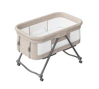 UBRAVOO Lit de Voyage Bebe, Lit Bebe avec Matelas et Roues, Berceau de Chevet | Berceau à Bascule Transformable, Bravo Basic, Kaki