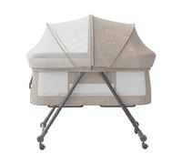 UBRAVOO Lit de Voyage Bebe, Lit Bebe avec Matelas I Roues I Sac de Voyage I Moustiquaire, Berceau de Chevet | Berceau à Bascule Transformable, Bravo Pro, Kaki