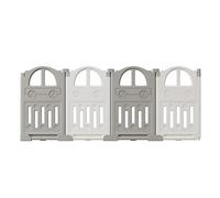 UBRAVOO Panneaux d'extension de parc pour bébé en plastique pour bébé et tout-petits - 4 panneaux EDP0001 (Gris + Blanc)