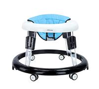 UBRAVOO Trotteur Bebe, Trotteurs Marche Bebe avec Roue Universelle et Hauteur réglable, Pliant Trotteur pour Filles & Garçons 6-18 Mois, ZM-01, Bleu Lin