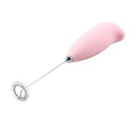 Ubric Mousseur à lait électrique - Mélangeur de mousse de lait en quelques secondes - Boîtier Soft Touch avec batteur en mousse en acier inoxydable (rose)