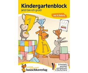 Ubungsmaterial fur kindergarten und vorschule - t608 - kindergartenblock - jetzt bin ich gross! ab 3