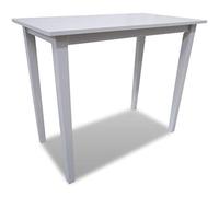 UBVNFGMK Table de bar blanche en bois, table console fine avec placage en bois véritable et pieds en bois d'hévéa, idéale pour la cuisine, la salle à manger ou le couloir, facile d'entretien, la