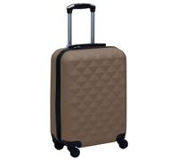 UBVNFGMK Valise rigide en ABS avec serrure de sécurité, 4 roulettes et sangles de serrage, valise de voyage légère pour voyages d'affaires et vacances, marron, 55 x 36 x 22 cm (L x B x H), Moderne