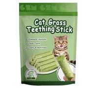 Ubxvamm Bâton d'herbe naturelle pour chats - Pour la santé des chats - Mâcher - Pour lécher les friandises - Contrôle des boules de poils - Collations lyophilisées