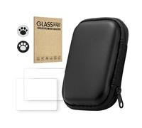 Ubxvamm Étui de console de jeu et film Temper pour R36S/R35S/RGB20S Protection complète Sac de transport pour console de jeu et accessoires