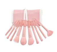 Ubxvamm Lot de 10 pinceaux de maquillage de voyage avec sac de rangement pour fard à paupières et poudre