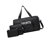 Ubxvamm Lot de 3 sacs à bandoulière de voyage tendance avec lettre imprimée, grande capacité, sacs de sport, sac à main en nylon