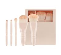 Ubxvamm Lot de 5 pinceaux de maquillage - Pinceaux à poudre - Pinceaux cosmétiques pour le visage - Pinceaux de maquillage pour fard à paupières - Pinceaux de voyage pour femme