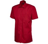 UC710 Uneek Hommes Popeline Demi Chemise Manche Travail Décontracté Smart