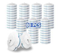 Ucaimao Lot de 80 recharges jetables de Baguettes de Toilette，tampons de Recharge jetables pour système de Nettoyage de Cuvette de Toilette，Baignoire，lavabo (Convient Uniquement à Ucaimao) - Blanc