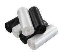 Ucake Lot de 6 Rouleaux de 150 Sacs Poubelle 30 l, Noir et Transparent