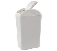 Ucake Plastique 14 L Poubelle Couvercle Basculant, Poubelle Plastique, Blanc