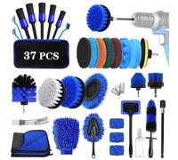 UCAMP 37 Pcs Lot de Brosse Nettoyage Voiture,Pinceau Detailing Auto,Kit de Brosse Nettoyage Voiture Interieur Exterieur,kit de détail de Voiture,Nettoyage Intérieur et Extérieur de Voiture