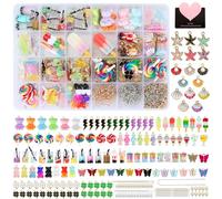 UCAMP 394 Breloque Charms en Resine,Pendentifs Bijoux Set,Bracelet Breloque Set,Pour Bracelets, Colliers, Bijoux, Accessoires Faits à La Main Et Cadeaux et comme cadeaux pour les enfants