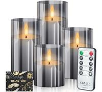 UCAMP 4 Pièces Bougies Chauffe-Plat LED,Bougies LED sans Flamme avec Télécommande Minuterie,Bougies à LED,Bougies à Piles,Bougies sans Flamme,Bougie sans Flamme pour Noël,Mariages et Fêtes
