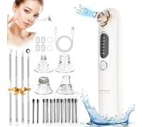 UCAMP Aspirateur Point Noir,Extracteur Points Noirs avec 5 niveaux d'aspiration et 4 têtes,pour le nettoyage du visage et l'élimination des pores,Extracteur de Comédons,pour tous les types de peau
