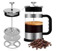 UCAMP Cafetière À Piston 1000ml En Verre - Presse Française Avec Triple Filtres En Acier Inoxydable - Pour Café Ou Thé, En Voyage Et En Cadeau