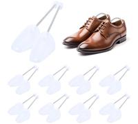 UCAMP Embauchoir Chaussures Homme,Lot De 9 Paires Embauchoirs En Plastique,Embauchoirs Chaussures Avec Ressort Spirale,Forme Chaussure,Taille Adaptable 38-45,Transparentr
