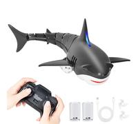 UCAMP Jouet de Requin Télécommandé,Bateau Requin Télécommandé,2.4 GHz Télécommandé Requin Bateau Jouet RC,Simulation Shark Speedboat,avec 2 Piles,Jouets Piscine Cadeau pour 6+ Ans Garçon Fille