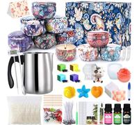 UCAMP Kit de Fabrication de Bougies Parfumées Bricolage,Diy Bougies,Kit Bougie A Faire Soi Meme Adulte,Kit Fabrication Bougie Débutants avec 10 Pot Vide,Ensemble de Bougies à Faire Soi