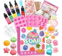 UCAMP Kit Fabrication Savon,Kit Savon a Faire Soi Meme,Activites Manuelles pour Enfants,Expériences Scientifiques Avec Base de Savon Moule Silicone - 6 Ans to 12 Ans,Cadeaux d'anniversaire et de Noël