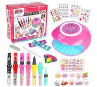 UCAMP Kit Manucure Enfant Cadeau Fille 7 8 9 10 11 12 Ans,Kit Vernis Enfant avec Sèche Ongles,Kit Vernis à Ongle Pour Enfant Fille,Fille Maquillage Jouet Jeu,Nail Art Jouet Cadeau pour Filles