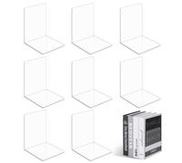 UCAMP Lot de 8 Serre-Livres en Acrylique Transparent,Serre Livre Acrylique Transparent,Serre-Livres résistants pour Maintenir Les Livres,pour Chambre,bibliothèque,Bureau,école et Bureau