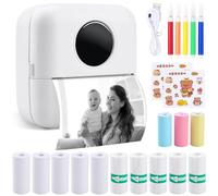 UCAMP Mini Imprimante Portable, Thermal Printer, Imprimante Photo Portable de Poche, sans Encre, Bluetooth pour Photos, Liste d'Étiquettes, Reçus, Mémos et Journal (iOS/Android)