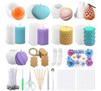 UCAMP Moule à Bougies 3D Cube Boule en Silicone - Forme de Cubes pour Bougie à Bulles et Résine