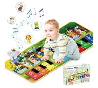 UCAMP Piano Bebe avec,Tapis de Piano pour Enfants,Tapis Musical Bébé,Jouets pour Bébés 1 2 3 Ans,Tapis de Danse Musical Clavieravec 10 Animaux,Jouets Éducatifs Cadeaux pour Anniversaires